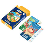 J.A.D.E - Jeu de 7 Familles sur Le Theme des Animaux - Jeu de Cartes - 142121-54 Cartes - Multicolore - Cartonné - Design Français - Puzzle Enfant - Jade - À Partir de 4 Ans