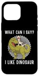 Coque pour iPhone 16 Pro Max Adorable chien Husky Kawaii What Can I Say I Like Dinosaure