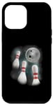 Coque pour iPhone 14 Pro Max Three Candlepin Moon | 3 quilles de bowling bizarres et drôles