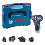 Bosch Professional 12V System perceuse-visseuse sans-fil GSR 12V-35 FC (avec 4 adaptateurs FlexiClick, sans batterie ni chargeur, dans L-BOXX 102) - système FlexiClick