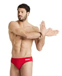 arena Homme Men's Team Swim Briefs Solid Slip de bain, Red-white, 52 EU