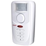 ProperAV Wireless Motion Sensing PIR Alarm, Home Security Burglar Alarm Detector with Loud 110dB Siren Battery Operated