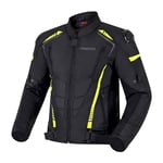 OZONE MOTO Pulse Veste de Moto Homme | Protections Coudes et Épaules | Membrane Imperméable et Doublure Thermique Amovible | Curseurs d'épaule | 3 Canaux de Ventilation