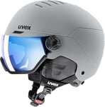 uvex Wanted Visor - Casque de Ski pour Hommes et Femmes - avec Visière - Réglage de la Taille Individuel - Rhino Matt - 58-62 cm