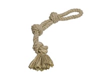 Nobby Rope Toy Corde de Jeu Double en sisal et Coton Naturel 60 cm 600 g 3 nœuds