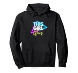 This Girl Glows For Kids Tie Dye Bright Colors 80's and 90's Pullover Hoodie