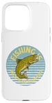 Coque pour iPhone 15 Pro Max Pêche sautant poisson pêche à la ligne art saut truite pêche