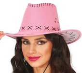 FIESTAS GUIRCA | Chapeau de Cow-boy (Taille Unique) - Accessoire de Costume Cowboy pour Fêtes du Vieil Ouest, Texas et Carnaval - Idéal pour Halloween et Célébrations à Thème - Rose