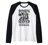 Honoring All Who Served Thank You Veterans Day Raglan Baseball Tee