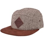 Blackskies Roots 5 Panel Hat | Men Women Premium Baseball Cap Dad Snapback Strapback Hip Hop Urban Tweed Brown Suede