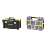 Stanley Stst1-75521 Boite À Outils avec 2 Organiseurs Sur Le Couvercle - Plateau Porte-Outils & STST1-70720 - Organiseur SortMaster, noir, transparent