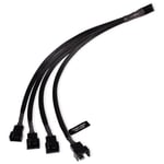 Alphacool Y-splitter 4-pin Auf 4x 4-pin Pwm 30cm - Schwarz