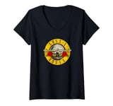 Femme Guns 'n' Roses Bullet Logo by Rock Off T-Shirt avec Col en V