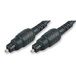 TOSLink ADAT Optical Audio Lead with 4mm Cable, 1m Black (NEW)