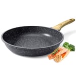 GiPP Petite poêle à frire 20 cm avec revêtement en granit, 20 cm, à induction, sans PFOS/PFOA, pour tous les types de feux, grise