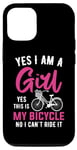 Coque pour iPhone 12/12 Pro Oui je suis une fille Oui c'est mon vélo Non je ne peux pas le conduire