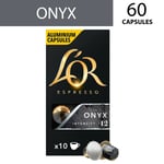 L'OR 60 Nespresso* Compatible Capsules Onyx (6 Packs, 60 Coffee Pods)