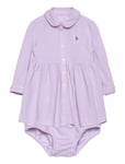 Ralph Lauren Baby Oxford Mesh Dress & Bloomer Lila