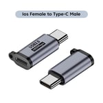 Adaptateur Micro Usb Vers Type C,Mini Usb Vers Usb C,480mbps,Données Rapides,Connecteur De Charge,Usbc Vers Les Pluies,Adaptateur Pour Iphone,Android - Type 1pc Lightning To C