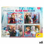 Puzzle Enfant Frozen Double face 4 en 1 48 Pièces 35 x 1,5 x 25 cm [6 Unités]