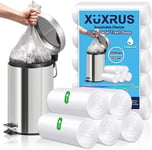 XUXRUS 10l Pedal Bin Liners 200 Counts Small Clear Plastic Bin Bags Strong Trash