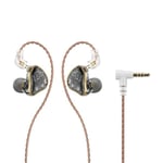 NiceHCK DB2 -mikrofoni HiFi-musiikkikuuloke 1DD+1BA Hybrid Dual Driver In Earbud Monitor Irrotettava 0,78 2Pin liitin IEM