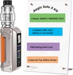 Aegis Solo 3 Kit 100 W S100 Kit with Z Subohm 2021 Tank 5.5ml, Woking Modes- Smart/Memory/Eco-Smart Lock - IP68 Rating