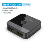 4K HDMI 2.0 Black Vention-Commutateur HDMI 4K 60Hz bidirectionnel 2.0, adaptateur 1x2/2x1 pour PS4/5, Xiaomi TV Box 8K, répartiteur HDMI 2.1 ""Nipseyteko