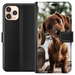 Apple iPhone 11 Pro Svart Plånboksfodral Ung Hund