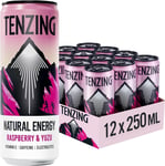 TENZING Natural Energy Drink, Plant Based, Vegan, & Gluten Free Drink, Raspberr