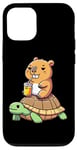 Coque pour iPhone 15 Pro Jus de tortue géant Capybara amusant pour garçons et filles