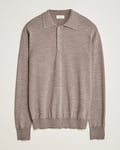 Altea Merino Long Sleeve Polo Beige