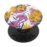 Jolie coque vintage à motif floral pour femmes et filles PopSockets PopGrip Adhésif