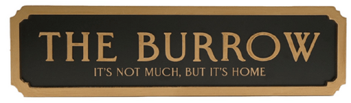 HARRY POTTER THE BURROW STREET SIGN - WB245 WIZARDS WITCHES SPELLS MAGIC WAND