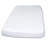 Ti TIN | Protège Matelas pour Lit Enfant/Bébé, 70x140 cm | Protège matelas Doux, Respirant, Imperméable et Antibactérien - 100% Coton - Doublure en Polyuréthane - Tissu Éponge - Couleur Blanc