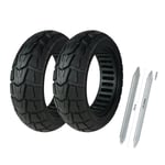 2-pack 10 tum 10x2.75-6.5 Off-Road Punkteringsfria däck inkl. däckjärn till Kugoo KUKIRIN G-Booster G2 Pro och Navee N65 Elscooter 85/65-6.5