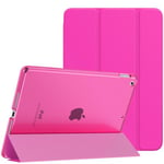 MoKo Étui Smart Cover pour New iPad 9ème Génération 2021, Étui à Rabat avec Support et Semi-Transparent Protecteur pour iPad 8e Génération 10.2" 2020/iPad 7e Génération 10.2" 2019, Rouge Pitaya