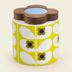 Orla Kiely Storage Jar Wild Rose Stem Dandelion Wooden Lid Gift Boxed