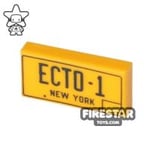 Printed Tile 1x2 - Ghostbusters Car License Plate ECTO-1