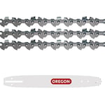 Oregon - Lot de 3 Chaînes et 1 Guide de Tronçonneuse - Chaîne 3/8" Low Profile, 0.50 pouces (1.3mm), 57 maillons et Guide A041 de 40cm, compatible avec Makita, Dolmar, Einhell, Sterwins et autres