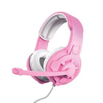 Trust Gaming GXT 411P Radius Multiplatform Gaming Headset for PC, PS5, PS4, Xbox, Nintendo Switch, Mobile, Over Ear, 3.5 mm Audio Jack, Volume Control, Adjustable Microphone - Pink