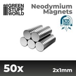 Neodymium Magnets 2x1 mm 50x (N35)