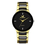 2022 Par Klockor Män Rostfritt stål Watch Relogio Masculino Man Mode Casual Business Armbandsur Dam Klocka Hot BLACK BIG