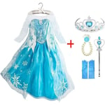 2024 New Elsa Dress Girls Halloween Cosplay Costume Princess Dresses for Kids Ch