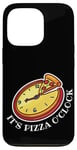 Coque pour iPhone 13 Pro Horloge Pizza Temps Mangez Plus De Pizza Fun Horloge