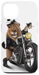 Coque pour iPhone 13 Lion Riding Classic Chopper Moto