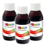 PEDIAKID - Sirop Fer + Vitamines B - Complément Alimentaire Naturel - Formule Exclusive au Sirop d'Agave - Optimise les Apports en Fer - Contribue à Réduire la Fatigue - Lot de 3 Flacons 125ml