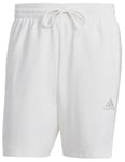 adidas Men's AEROREADY Essentials Chelsea 3-Stripes Shorts, Off White, 3XL Tall