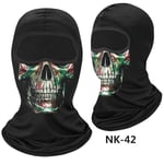 Skull Miesten Balaclava Naamio Pyöräilyhattu Aurinkovoide Kasvonsuoja Moottoripyörä Polkupyörän Päähineet Koko kasvot Bandana Hengittävä Tuulenpitävä Lippalakki