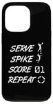 Coque pour iPhone 13 Pro Service Spike Score Repeat - Volleyball